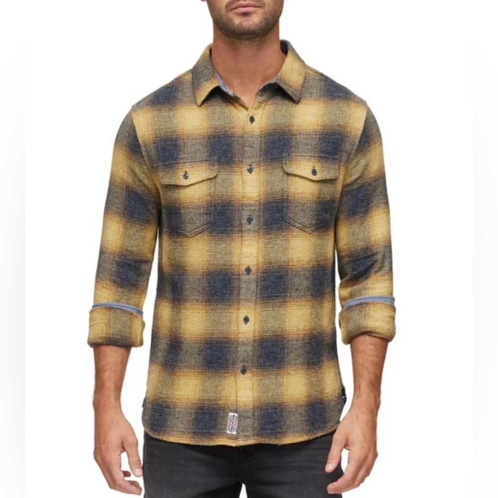 NWT Flag & Anthem Flannel WHEATLAND FLANNEL SHIRT Button Up Shirt size M
